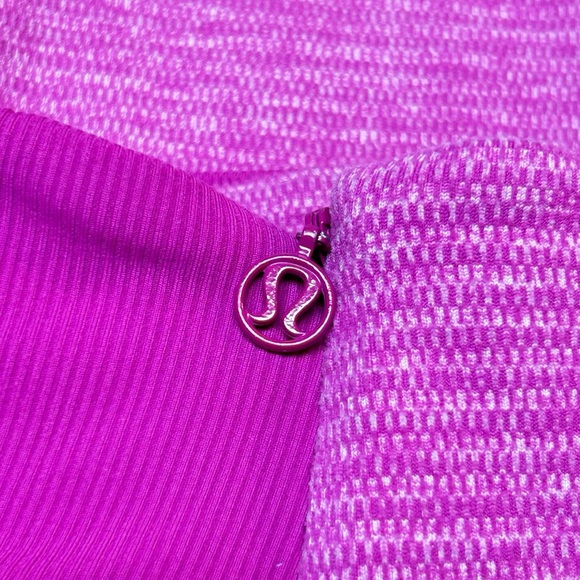 Lululemon Base Runner 1/2 Zip Raspberry Pique Pink Rulu Long Sleeve Size 6 - Picture 6 of 15